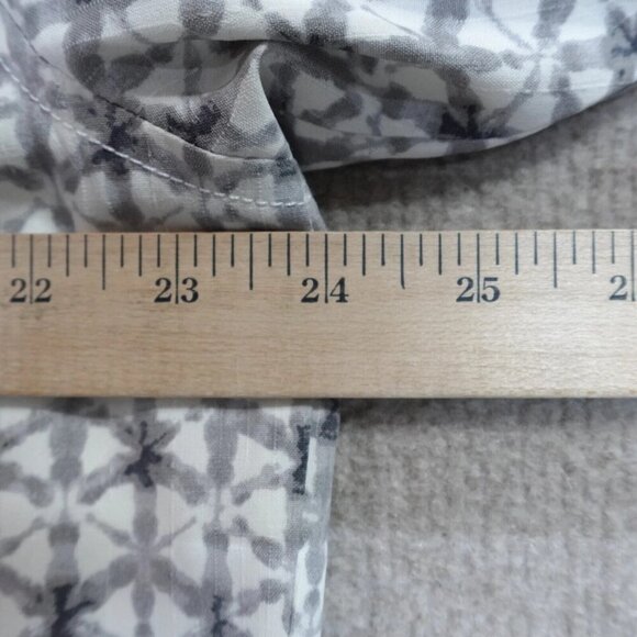 Tommy Bahama Shirt Large Gray Loop Collar Floral Silk Geometric Lot of 2 - Picture 10 of 11